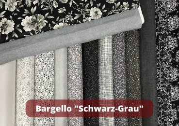 Materialpackung Courleys Patchworkkurs - Einsteiger 2 "Bargello" - Schwarz Weiß Grau